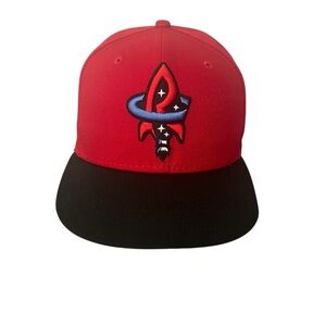 *NFS*New Era Rocket City Trash Pandas Fitted Size 7 5/8 Official On-Field CapHat